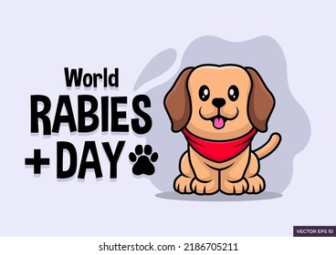 World Rabies Day vector illustration banner. Observed each year on September 28th across the globe. Fit for banner, backdrop, poster. Vector eps 10.