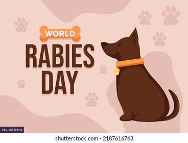 World Rabies Day vector illustration banner. Observed each year on September 28th across the globe. Fit for banner, backdrop, poster. Vector eps 10.