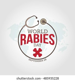 World rabies day vector illustration. health care campaign. 