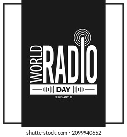 World Radio Day. 4 February. Poster Or Banner.