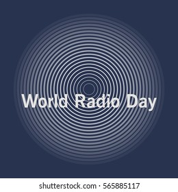 World Radio Day, concentric circles, radio