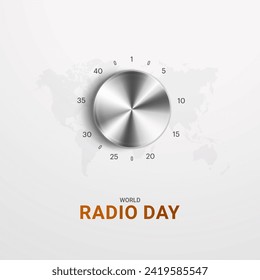 World Radio Day creative design for social media banner, poster 3D Illustration