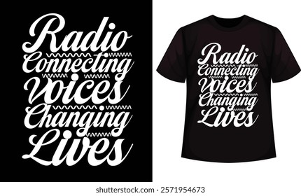 World Radio Day Design for t-shirt, cards, frame artwork, bags, mugs, stickers, banner, poster and other uses. Fully editable vector graphic and print ready file.