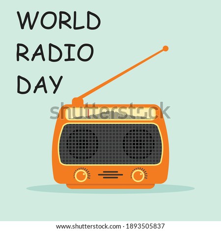 World Radio Day flat concept