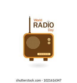 world radio day. radio icon vector illustration