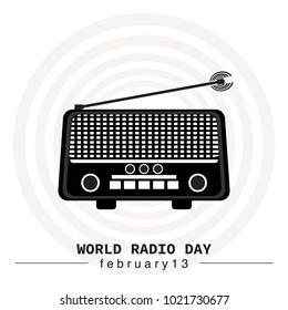 world radio day. radio icon vector illustration