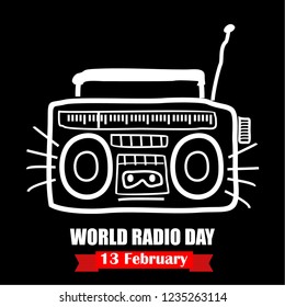 world radio day, illustration