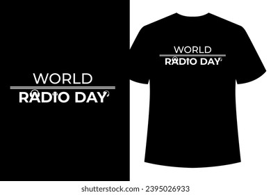 world radio day illustration vector graphic concept. Good for White and Black T Shirt Design