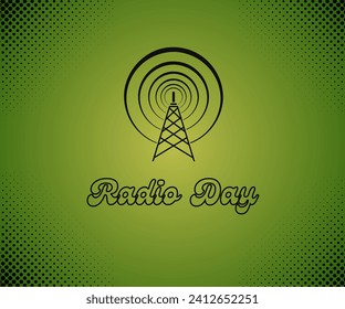 world radio day illustration vector graphic concept. Good for background poster or banner design
