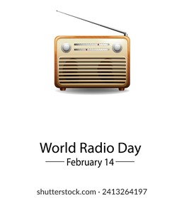 world radio day illustration vector graphic concept