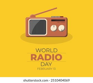 world radio day illustration vector graphic concept