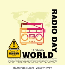 World Radio Day, International Day, Poster and Banner vector

