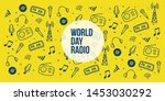 world radio day pattern artwork