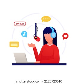 World radio day poster background design vector illustration.