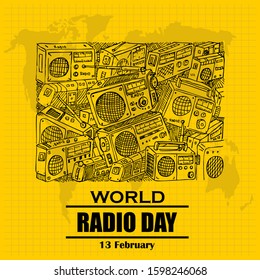 World Radio Day, poster and banner