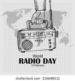 World Radio Day, poster and banner