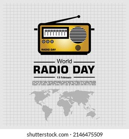 World Radio Day, poster and banner