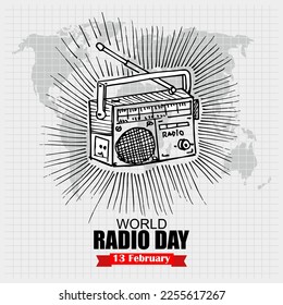 Día Mundial de la Radio, afiche y pancarta