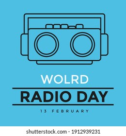 World Radio Day Poster Design and Illustration