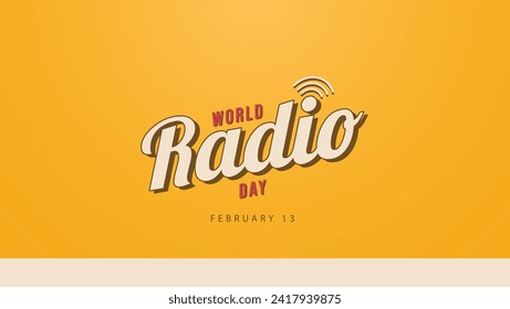 World radio day. Suitable for banners, web, social media, greeting cards etc