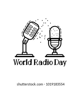 World Radio Day Vector flat Illustration.