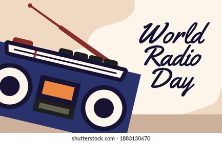 world radio day vector illustration design good for social media post