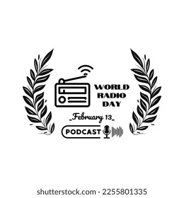World Radio Day vector illustration.