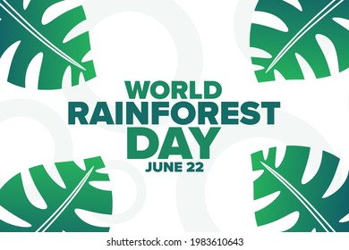 Weltrekord im Wald. 22. Juni Urlaubskonzept. Vorlage für Hintergrund, Banner, Karte, Poster mit Texteinschrift. Vektorgrafik EPS10