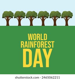 World Rainforest Day vector design template. rainforest leaf vector design. flat design. eps 10.