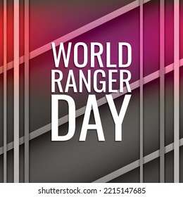 Día Mundial del Ranger. Diseño adecuado para carteles y pancartas de tarjetas de felicitación