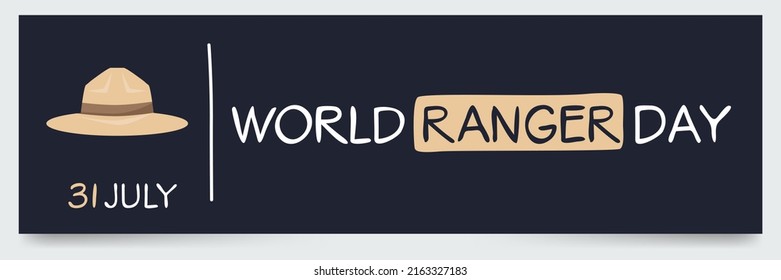 World Ranger Day, held on 31 July.