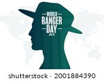 World Ranger Day. July 31. Holiday concept. Template for background, banner, card, poster with text inscription. Vector EPS10 illustration