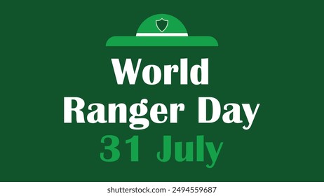 World Ranger Day vector banner design. Happy World Ranger Day modern minimal graphic poster illustration.