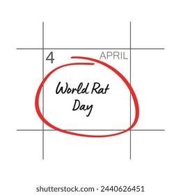 World Rat Day. 4 April.