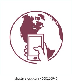 World Reaching Smartphone