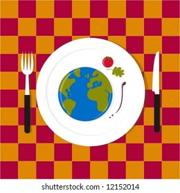 World ready to eat.