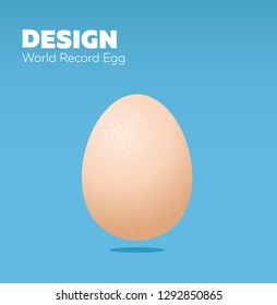 World record Egg by the number of likes on social networks. vector illustration