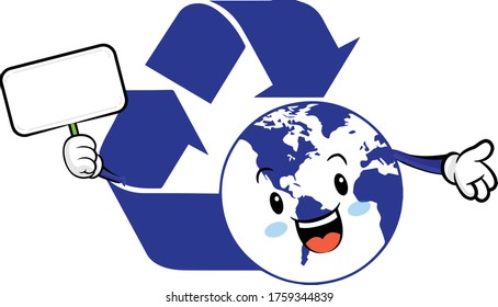 world recycle  face expression vector design