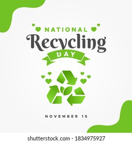 World Recycling Day Vector Design Illustration For Banner and Background