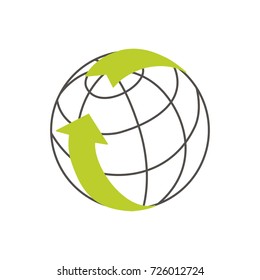 World recycling logo. Vector illustration.