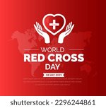 World Red Cross Day background or banner design template celebrated in 8 may.