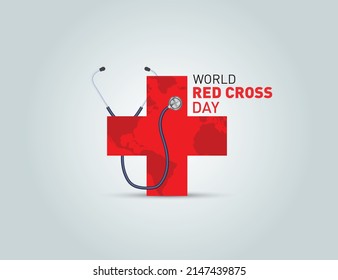 World Red Cross Day Concept Vector Illustration, 8th May Red Cross Health Concept With Vector Elements.