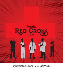 World red cross day concept vector illustration