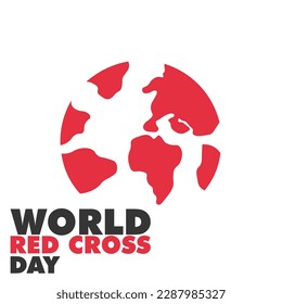 world red cross day poster design vector