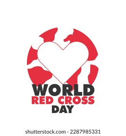 world red cross day poster design vector