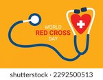 World Red Cross Day. Suitable for greeting card, poster and banner. Vector illustration