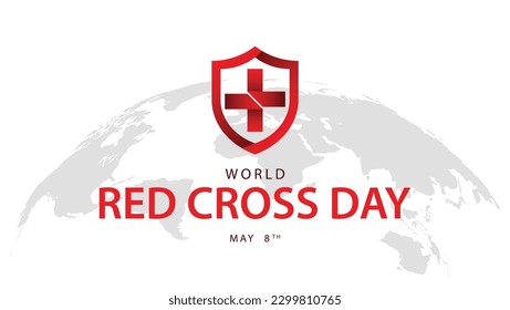 World red cross day. Vector illustration of origami paper. Celebrated every year on the 8th of may. Suitable for banners, web, templates, greeting cards etc