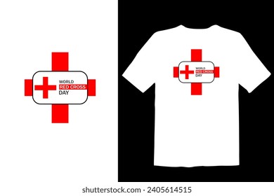 Vektor-T-Shirt-Design-Vorlage für das World Red Cross Day