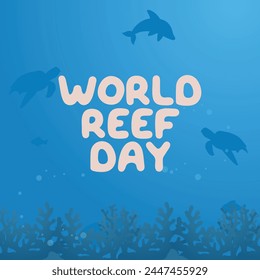 World Reef Day design template. reef vector template. reef image. vector eps 10. flat design.