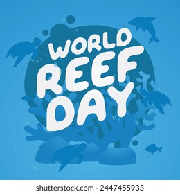 World Reef Day design template. reef vector template. reef image. vector eps 10. flat design.